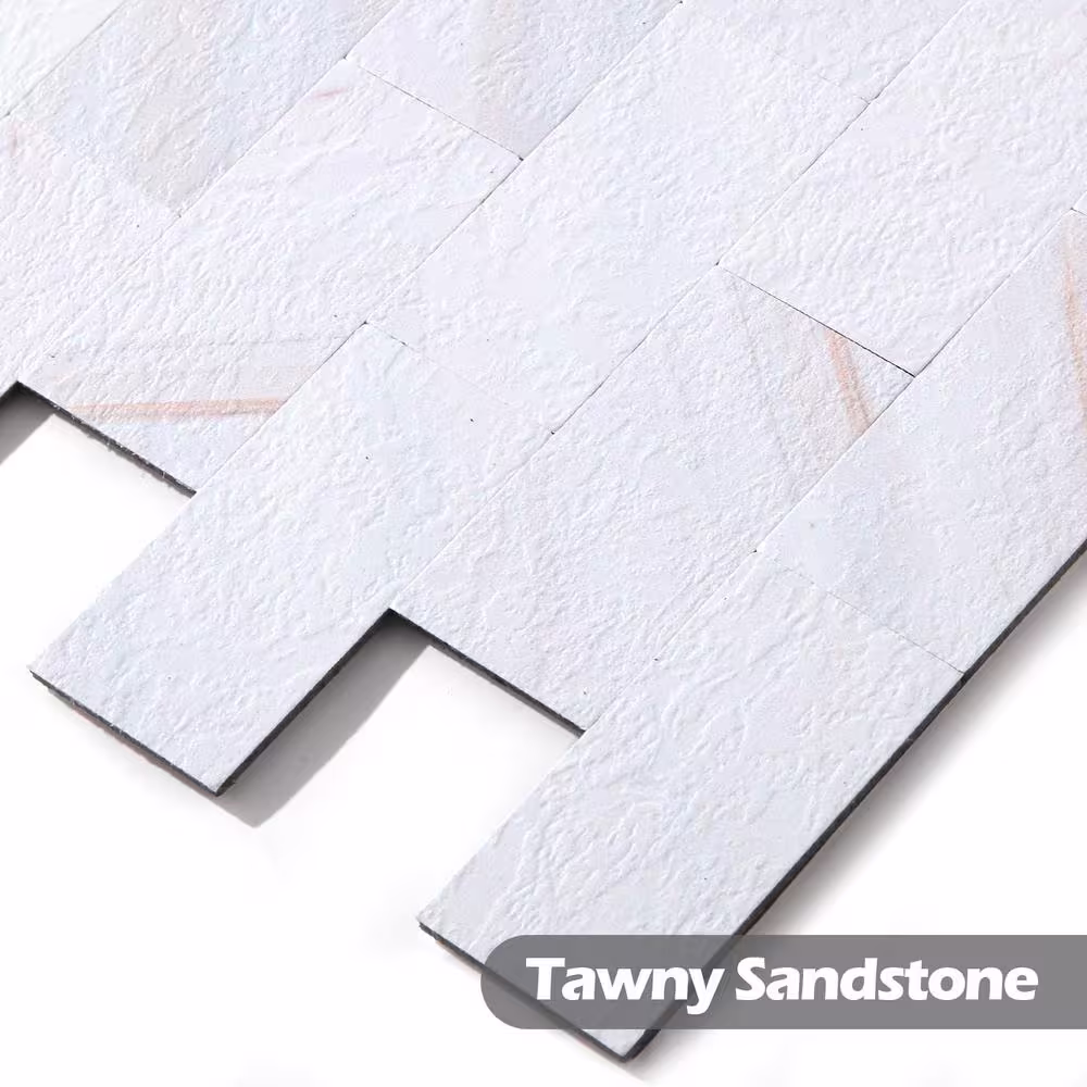 None 12 in. x 12 in. Peel and Stick Backsplash PVC Sticker Wallpaper Smart Tile in Rainbow White 5-Sheets