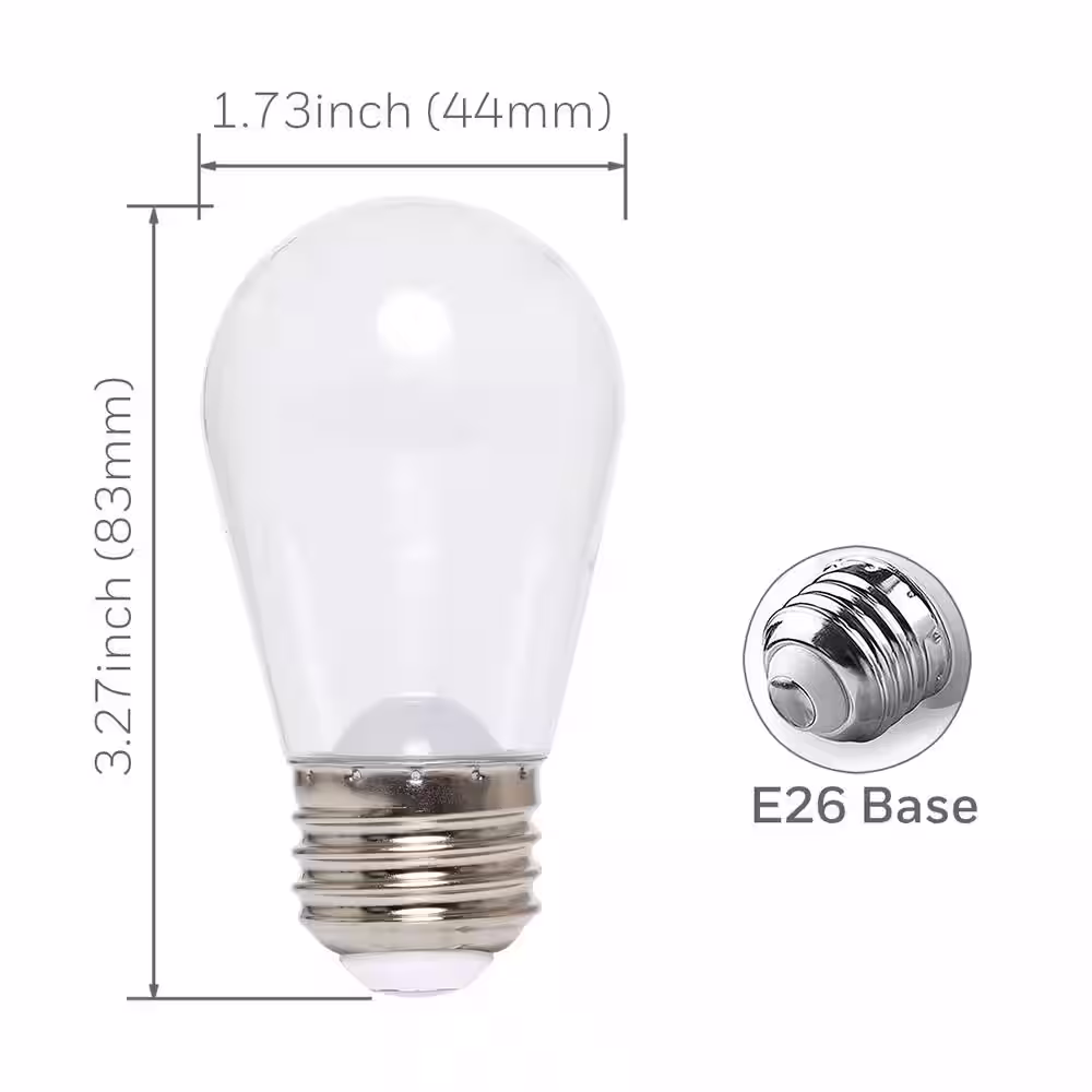 Honeywell 12-Light 24 ft. Indoor/Outdoor Plug-In A-Shape Bulb LED String Light
