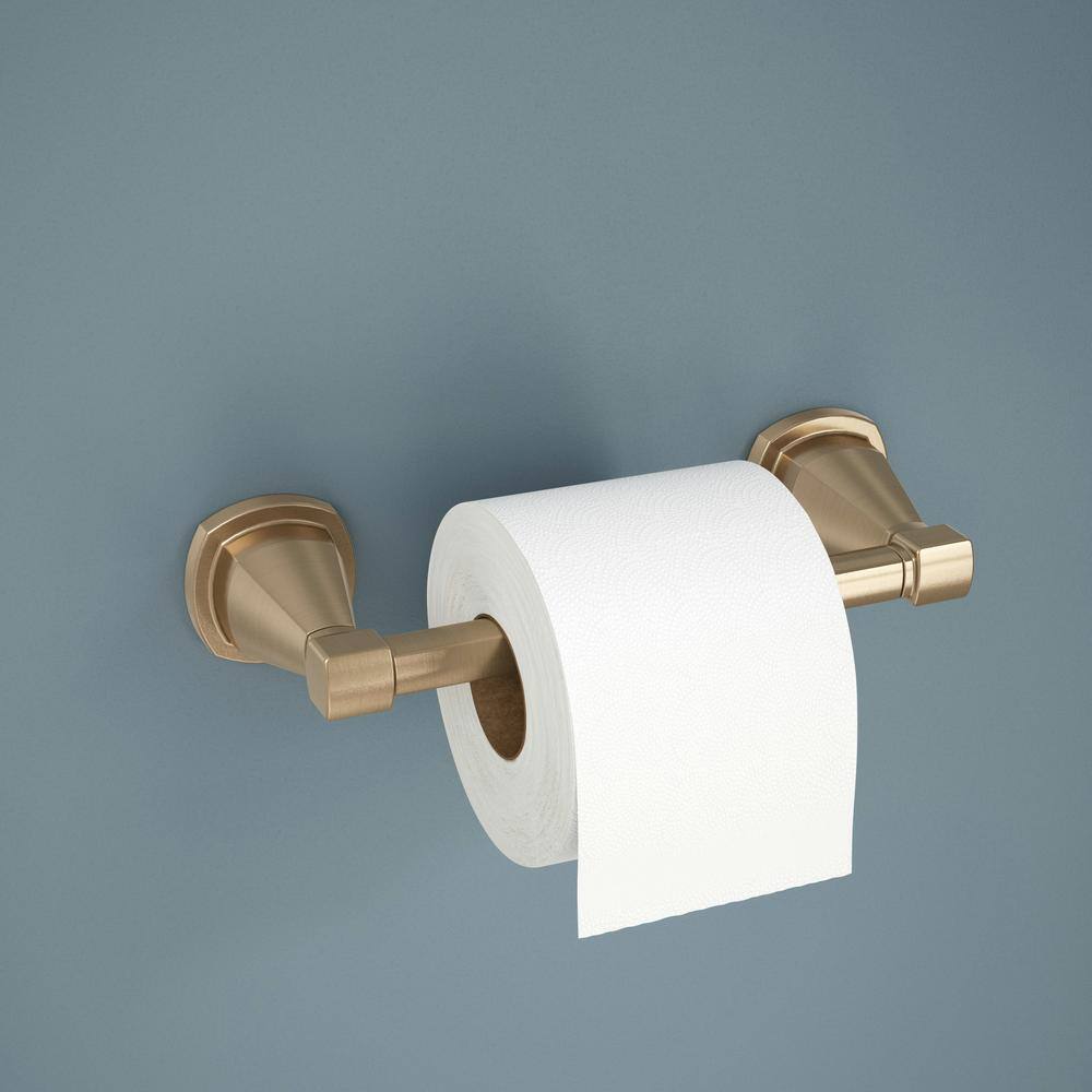 Delta Stryke Double Post Pivoting Toilet Paper Holder in Champagne Bronze