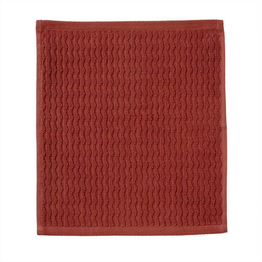 SKL Home 4-Piece Longborough Jacq Wash Set Spice 100% Cotton 12 in. x 12 in.