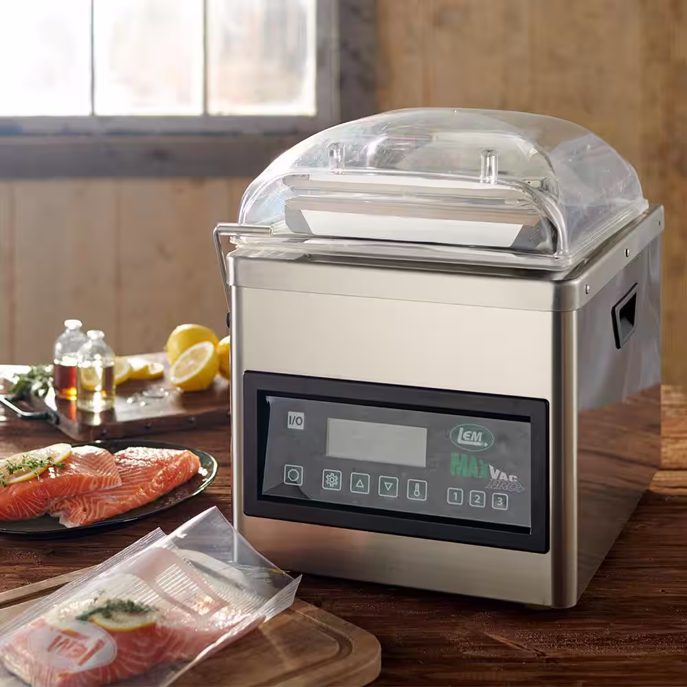 LEM MaxVac Pro Stainless Steel Food Vacuum Sealer with Chamber Sealer