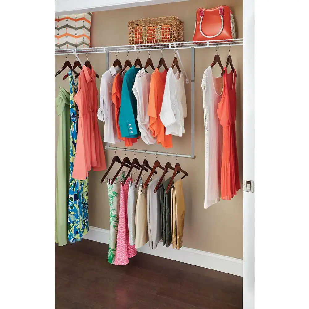 ClosetMaid 21 in. Double Hang Closet Rod in Nickel