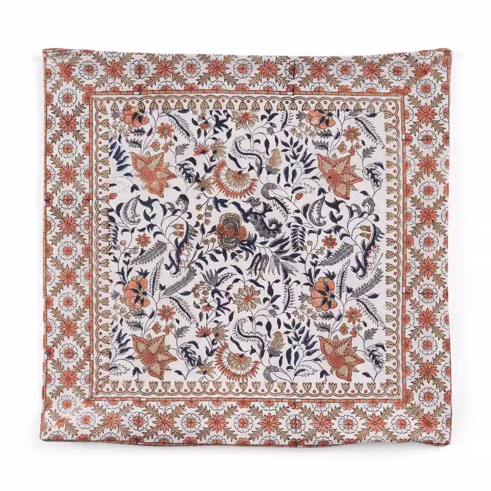 Noble House Moneta Multicolor Print Zipper 18 in. x 18 in. Throw Pillow Cover