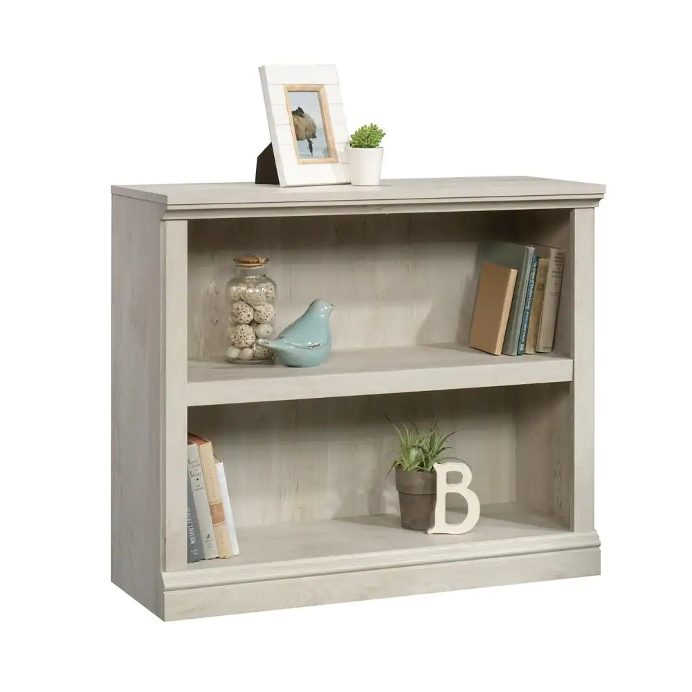 SAUDER 29.92 in. Chestnut Wood 2-shelf Standard Bookcase with Adjustable Shelves