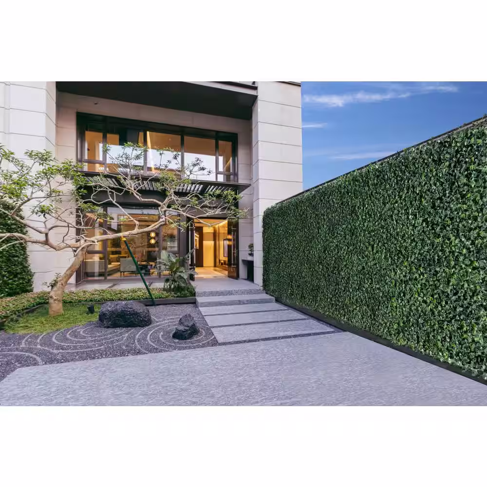 Ejoy 60 in. x 1 60 in. Artificial Light Green Boxwood Roll Panels UV Protected for Outdoor Use