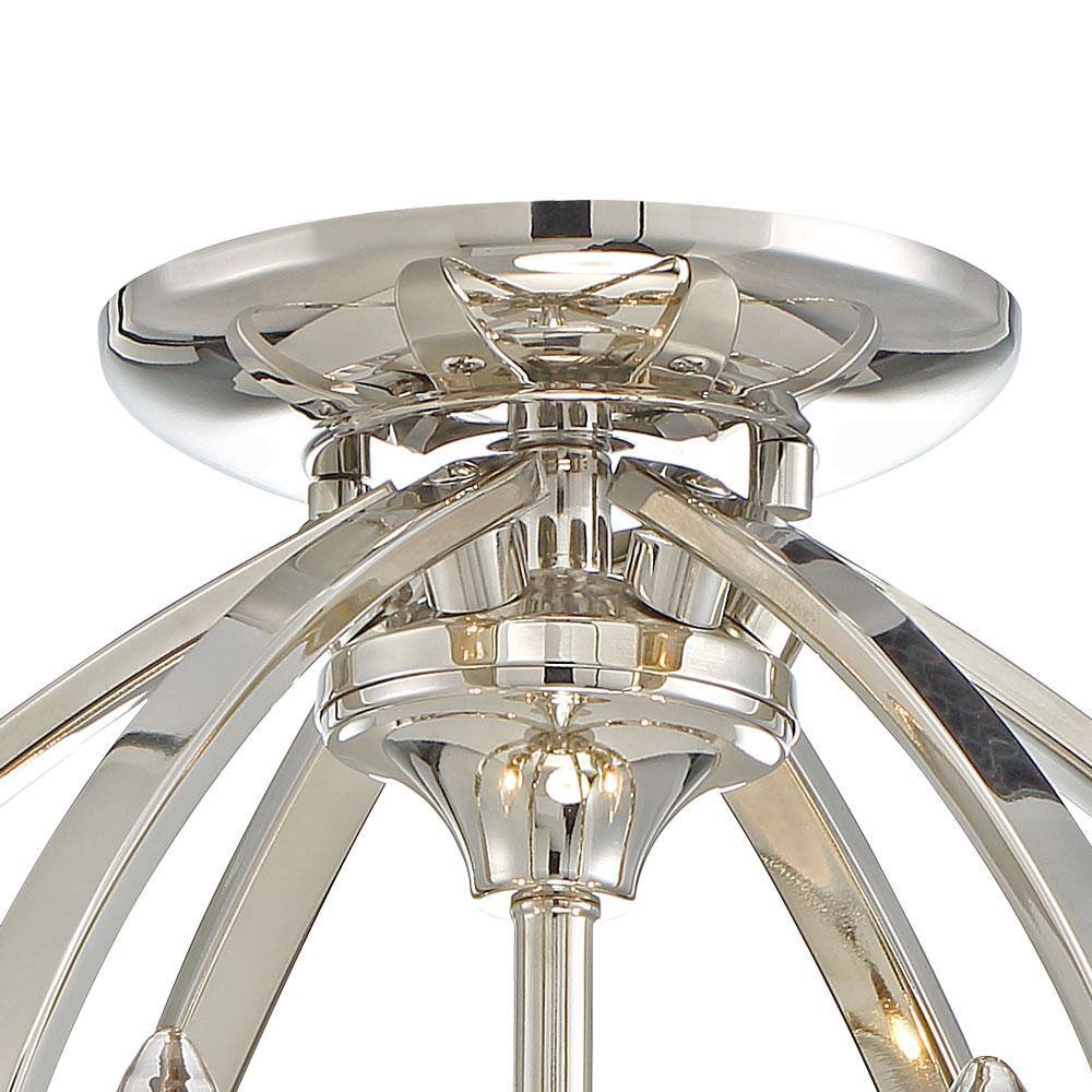 Minka Lavery Tilbury 3-Light Polished Nickel Semi Flush Mount