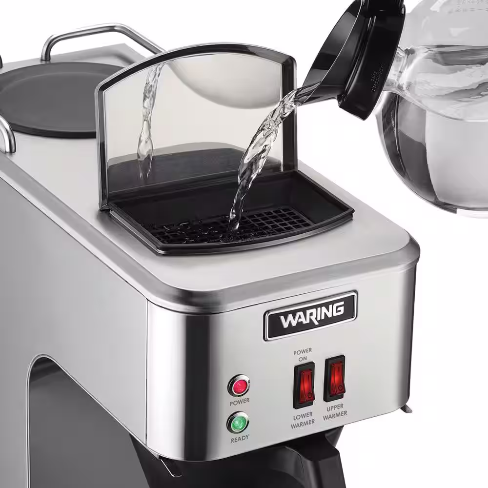Waring Commercial Silver 48-Cup Pour-Over Coffee Brewer