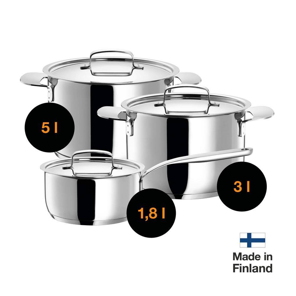 Fiskars 3 L. All Steel Casserole