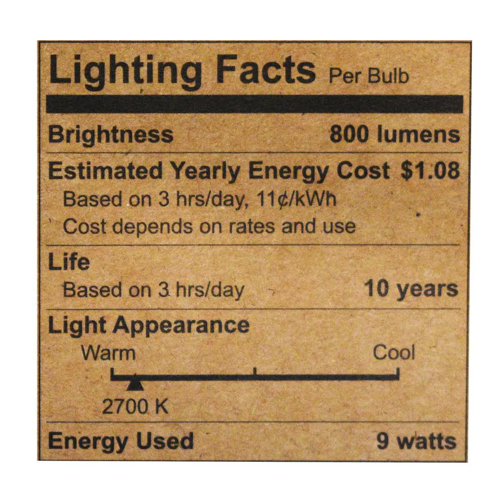 None 60-Watt Equivalent A19 Energy Efficient LED Light Bulb Soft White (8-Pack)