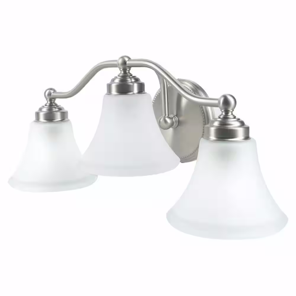 NORWELL Soleil 3-Light Brush Nickel Wall Sconce