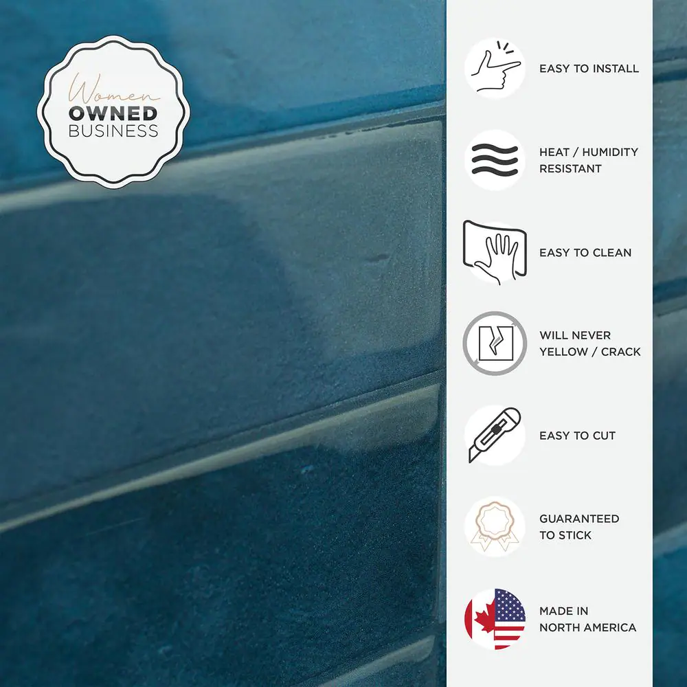 smart tiles Morocco Agadir Blue 11.43 in. x 9 in. Vinyl Peel and Stick Tile (2.84 sq. ft./4-Pack)
