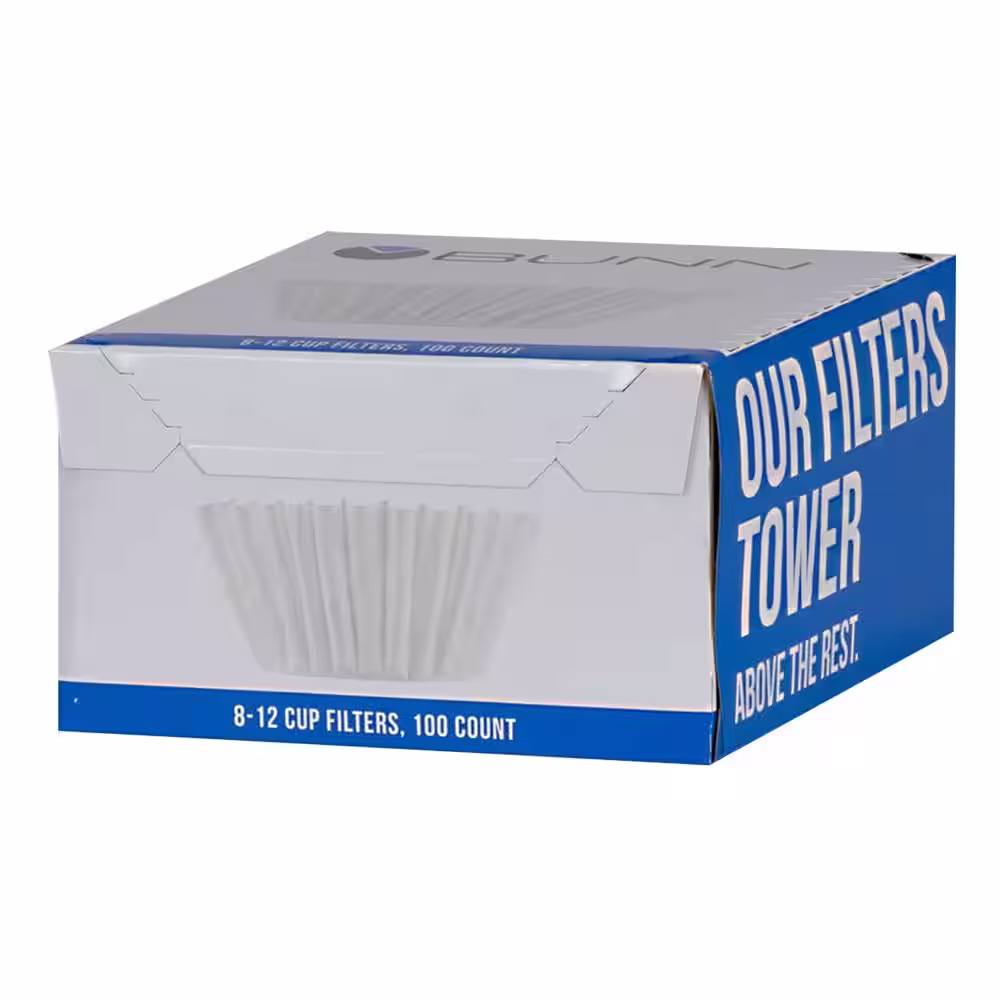 Bunn 8-12 Cup Coffee Filters and 100/Pack Case of 6