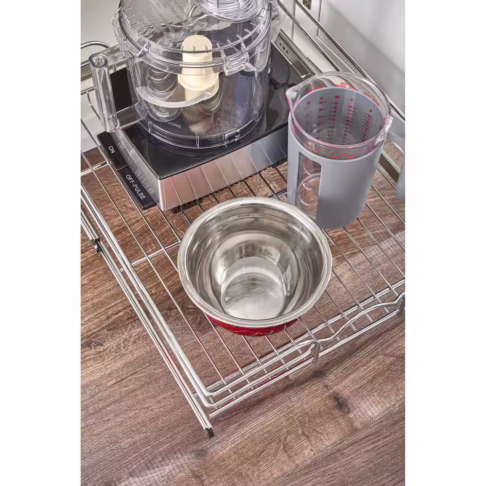 Rev-A-Shelf 18 in. x 20 in. Single Kitchen Cabinet Pull Out Wire Basket