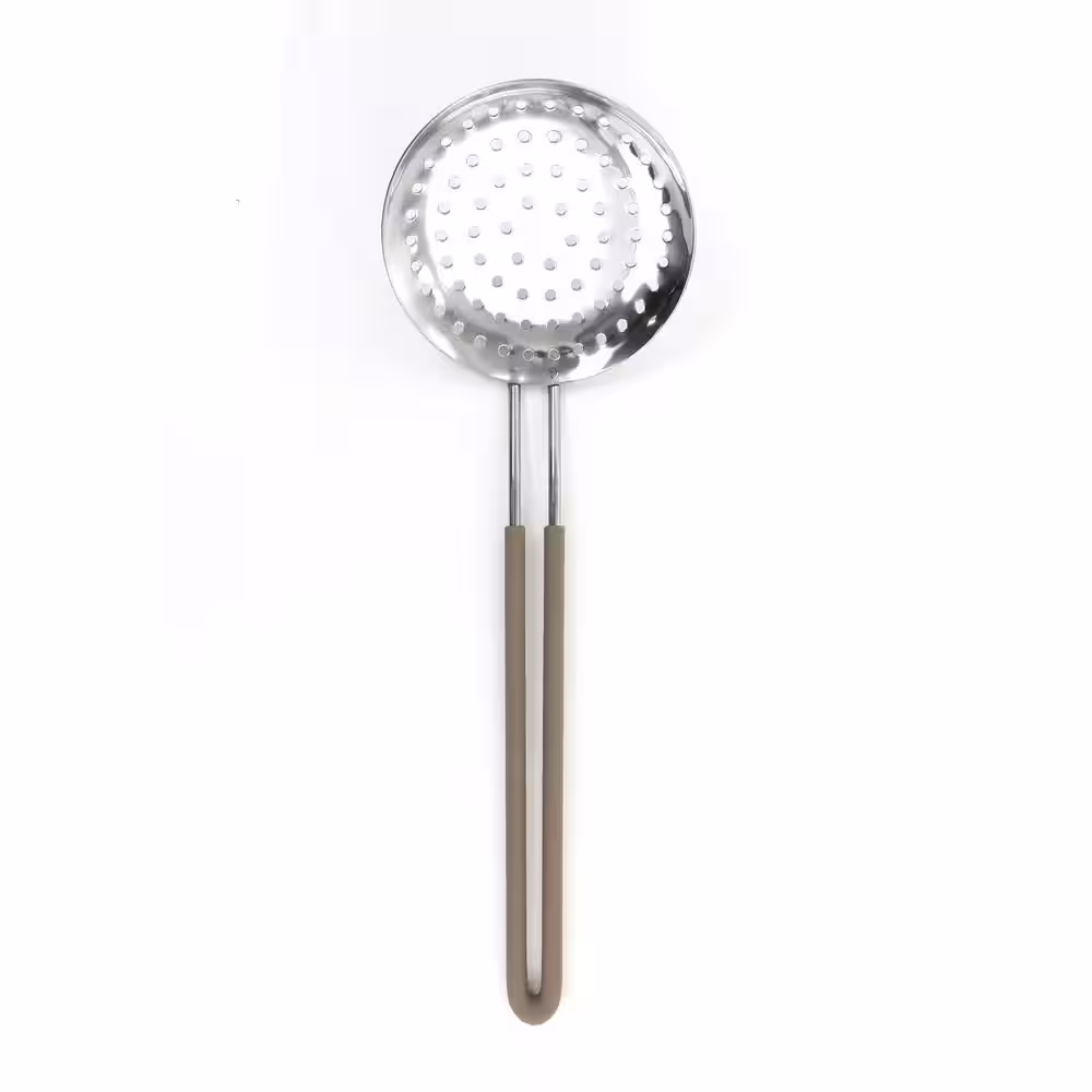 MARTHA STEWART Stainless Steel Skimmer in Gray