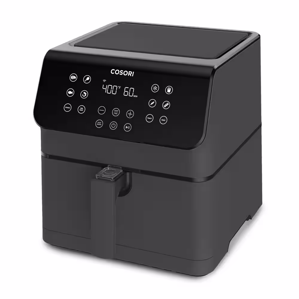 Cosori Pro XL II Smart 5.8 qt. Dark Gray Digital Air Fryer with Pizza Pan