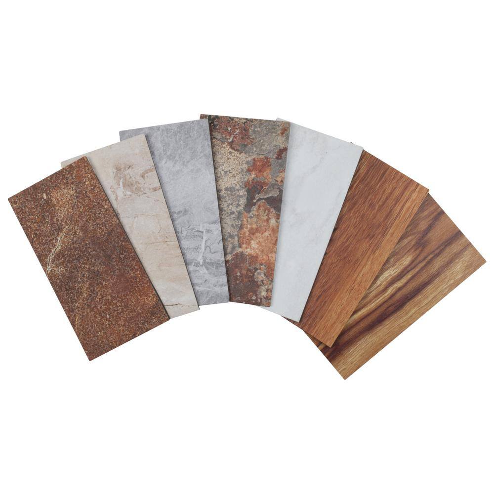 Yipscazo Subway Collection Sample set 3 in. x 6 in. PVC Peel and Stick Tile (0.85 sq. ft./7-Sheets)