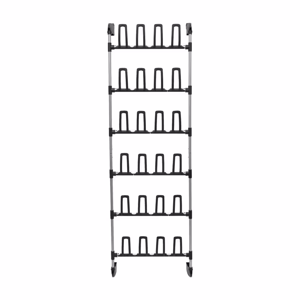 ORGANIZE IT ALL 59 in. H 12-Pair Silver Metal Hanging Shoe Organizer